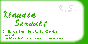 klaudia serdult business card